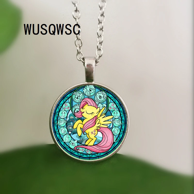 WUSQWSC My Little Horse Baoli Poni Princess ожерелье Радужная лошадь художественное фото стеклянный