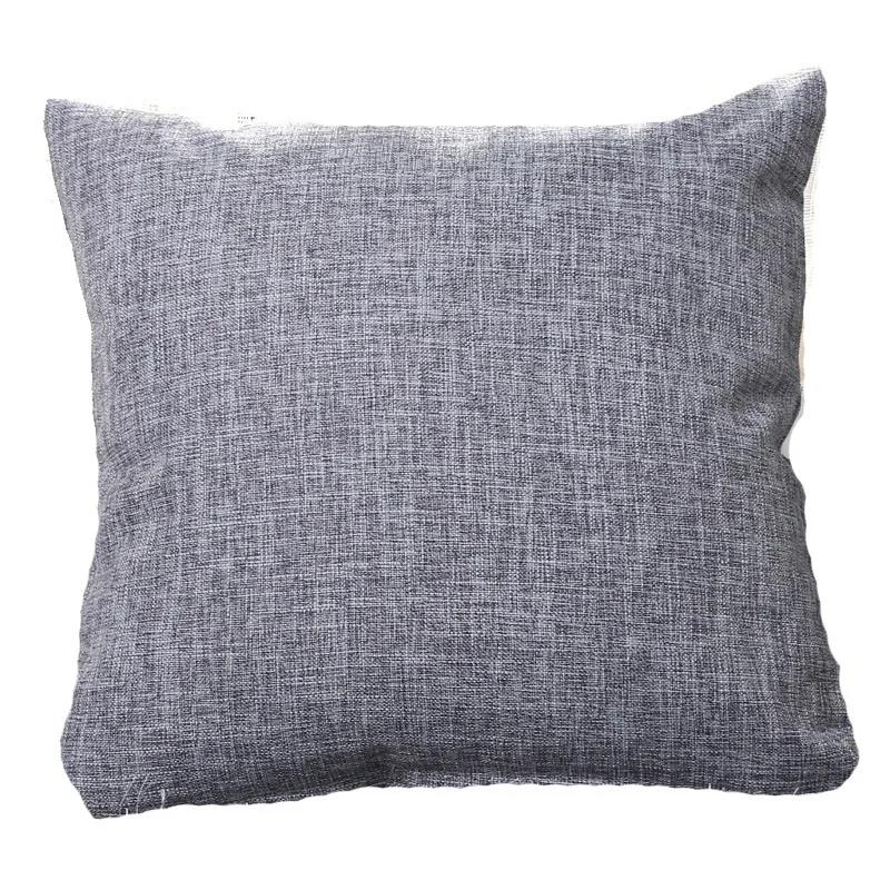 Solid Linen Sofa Waist Cushion Cover 40*40/45*45/50*30/50*50/55*55/40*60cm Throw Pillowcase Office Home Decor Pillow Case Cojine images - 6