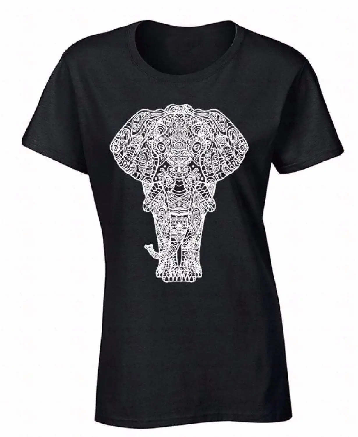 Топы Новый Бросился Мода Единорог Blusa 2017 Последние Смешные Женщины Слон Нимал