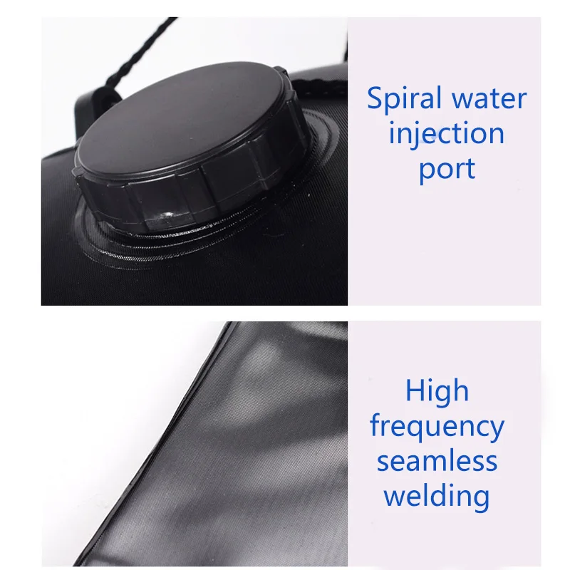 

Newly Solar Heated Shower Bag Heating Bathing 40L Portable for Outdoor Camping Hiking 19ing