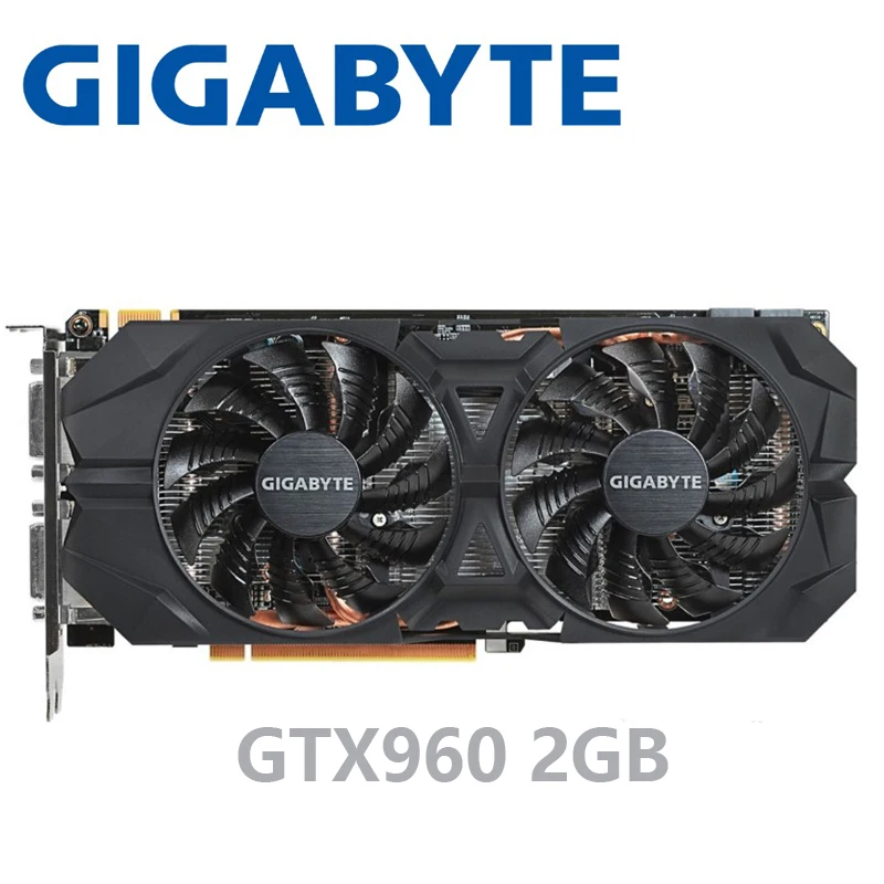 Видеокарты Gigabyte GT960 GTX960 б/у 2G D5 DDR5 128 бит nVIDIA PC настольный ПК PCI Express 3 0 компьютерные