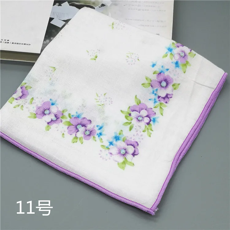 1pcs 1 шт.-5 шт. платок в цветочки леди цветочный женский платок Салфетка полотенца 35 см Новинка свадьба стол hanky RF2 - Цвет: 1pcs