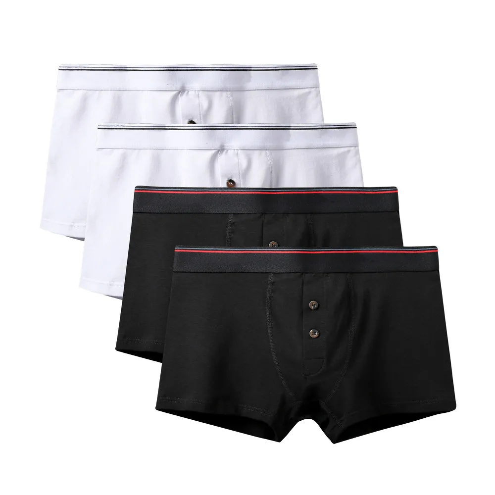 4Pcs A2432 Mix A23 4 шт./партия, мужские хлопковые боксеры больших размеров, комфортные трусики из «дышащей» ткани, мужские трусы, нижнее белье, брендовые шорты, мужские шорты, боксеры - Цвет: 4Pcs A2432 Mix A23