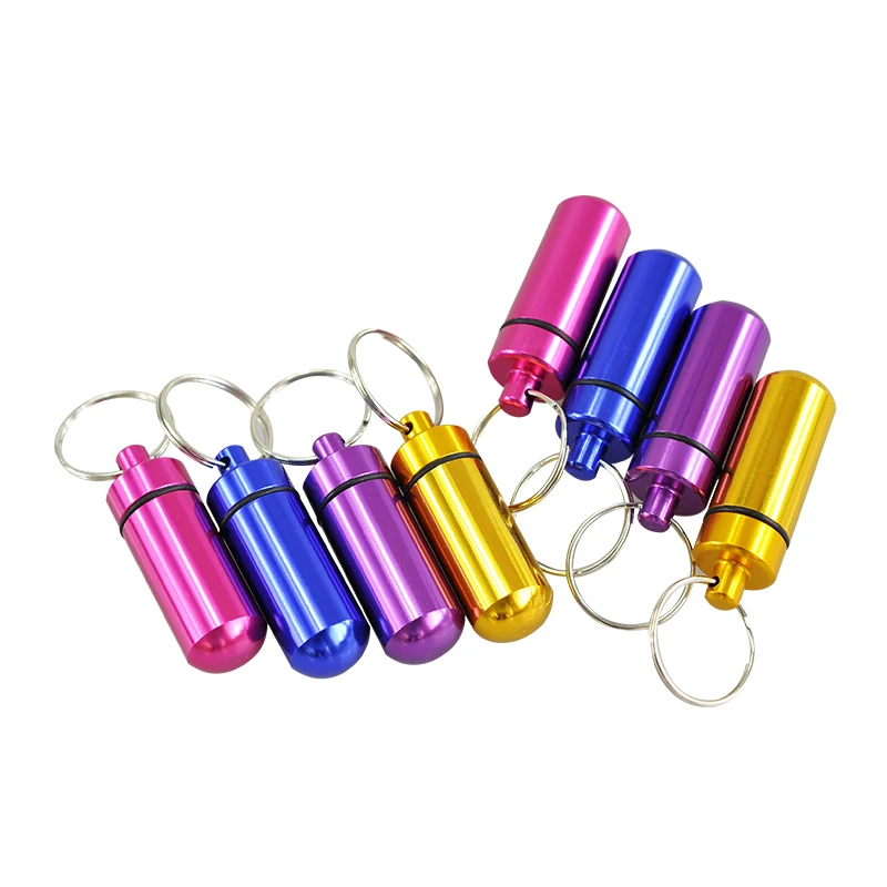 Бесплатная доставка 5 шт. дорожный алюминиевый сплав коробка для таблеток Брелок