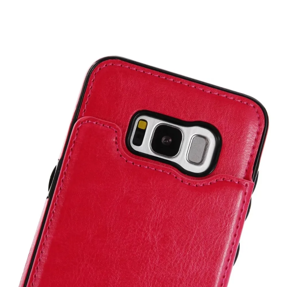Роскошный чехол-книжка с подставкой для Samsung S8 кожаный чехол-кошелек отделением