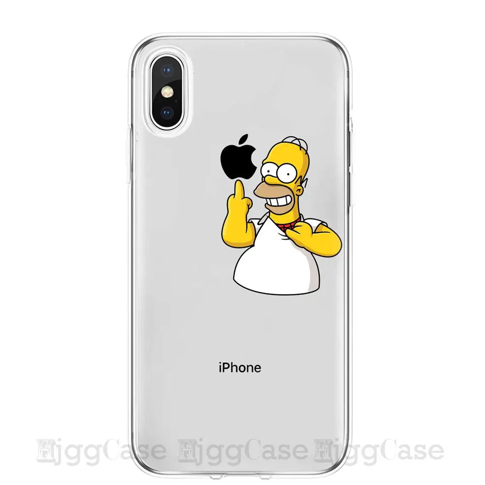 Homer J. Simpson Телефон чехол для iPhone 6 6s 7 8 PLUS X XR XS MAX Милый Забавный модный мультяшный силиконовый чехол для телефона s чехол для телефона Coque Capa Funda для iPhone 11 Pro Max чехлы - Цвет: F3784