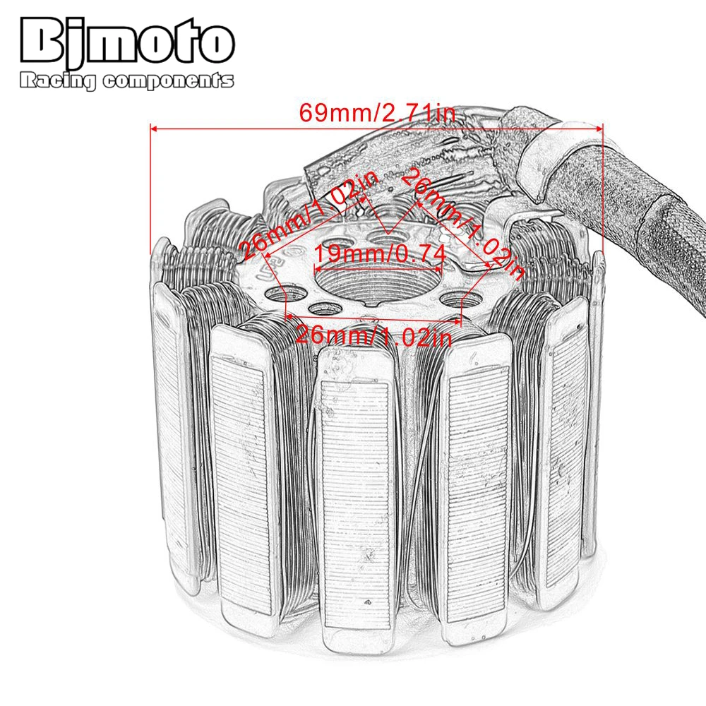 

Motorcycle Engine Coil Magneto Stator Ignition For Yamaha YZF R1 YZFR1 LE FZ8 FZ8N FZ8-NA FZ8-SA FZ1 Fazer FZ1-N NA SA 2006-2014