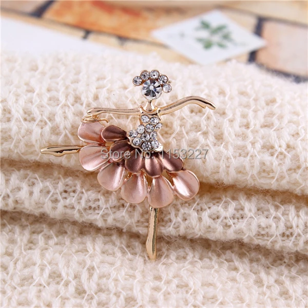 Эмалированная брошь в виде Танцующей Балерины | Украшения и аксессуары