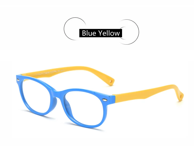 blue yellow WarBLade TR90 гибкие безопасные новые модные детские очки оправа с ремешком очки близорукость по рецепту оптические оправы очки - Цвет оправы: blue yellow