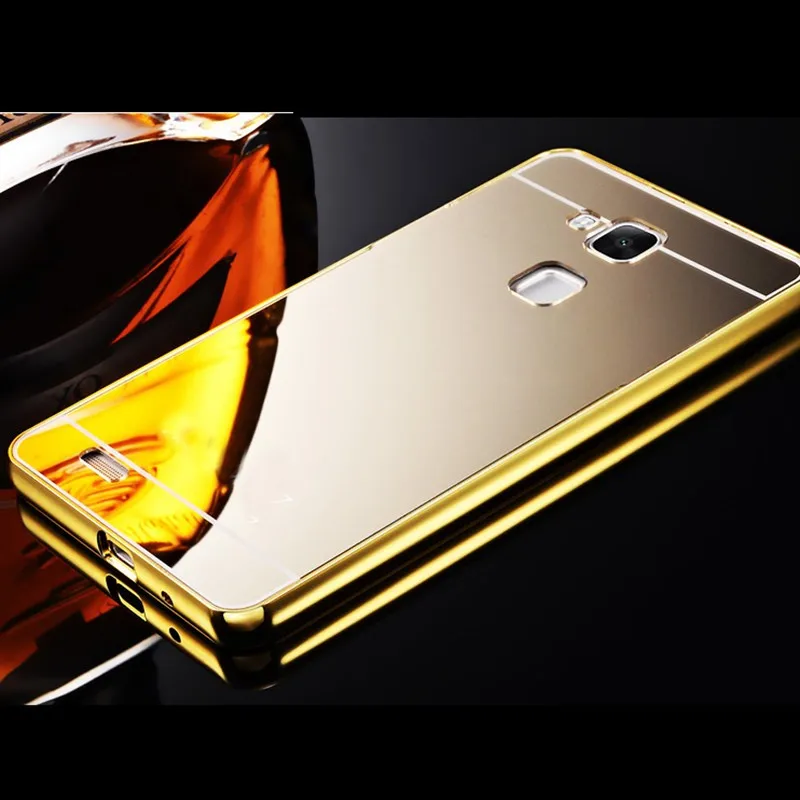 Качественный акриловый зеркальный чехол с металлической рамкой для huawei Honor 7, защитный чехол s, чехол для huawei Honor 7, чехол s