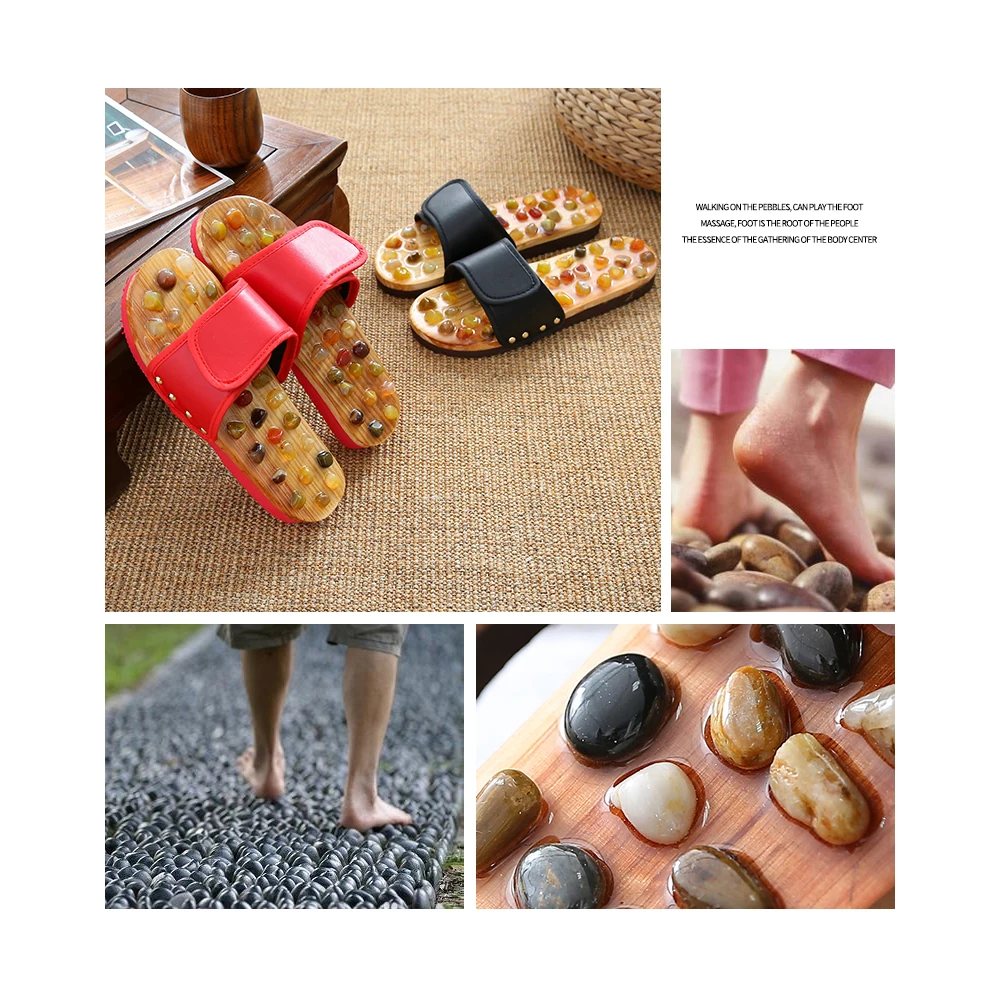 Массажные тапочки HEYME Pebble Stone для ног рефлексотерапия Акупунктура пожилых людей