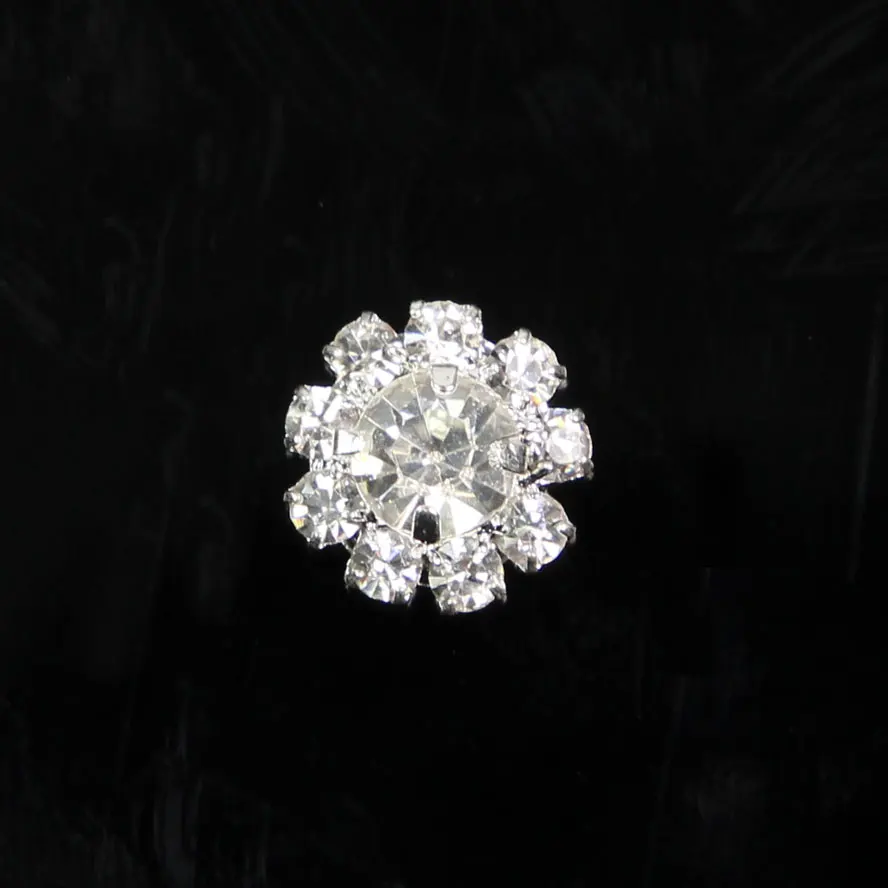 10 pcs DIY Round 10mm Metal Rhinestone Button For Wedding Embellishment Headband | Дом и сад