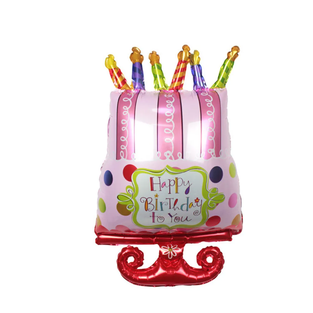 Большой с днем рождения торт свечи письмо Фольга шары День свадьба поставок