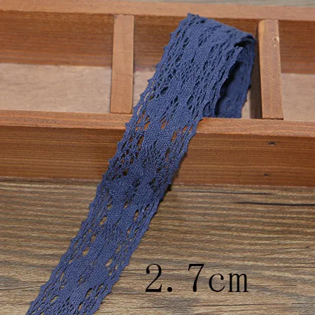 1 yard 2.7cm 1 ярд хлопчатобумажной кружевной ткани DIY Хлопок Вязание крючком кружевной пояс плетение декоративной ткани Материал: хлопок - Цвет: 1 yard 2.7cm