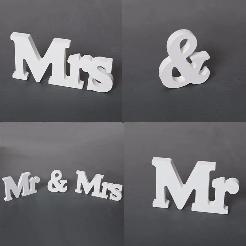 Деревянные буквы, орнамент Mr& Mrs, украшение для свадебного стола, подарок на день рождения, юбилей, свадебный стол, Декор, алфавит, слово, орнамент