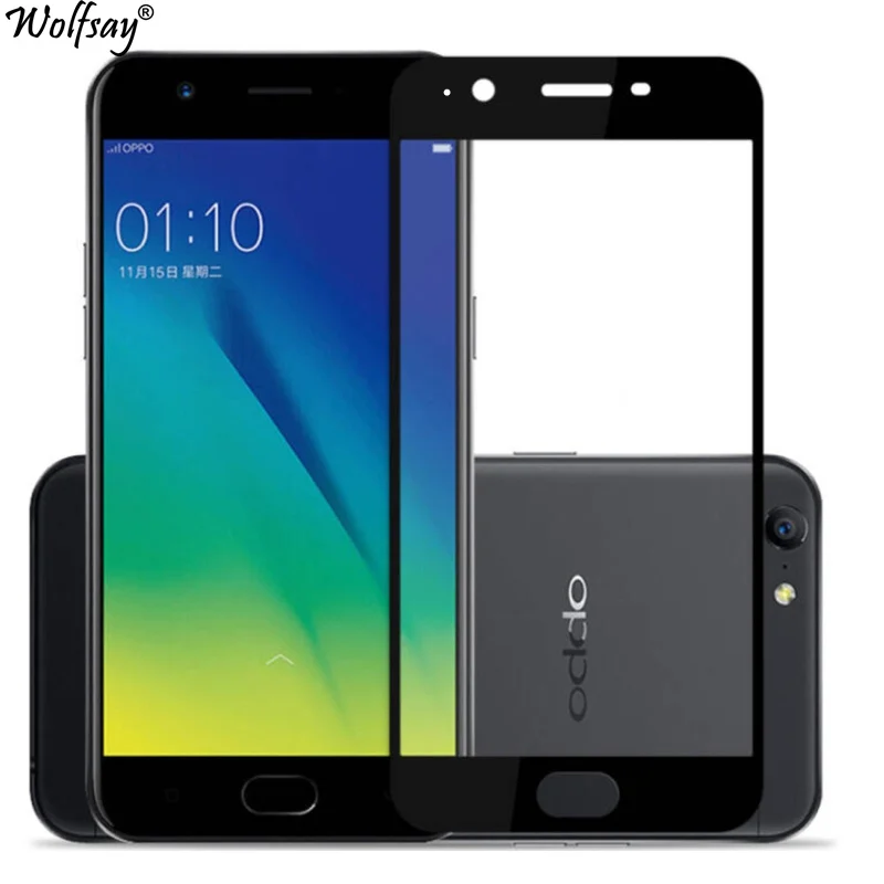 2 шт. стекло с закругленными краями OPPO A57 защита для экрана закаленное полное