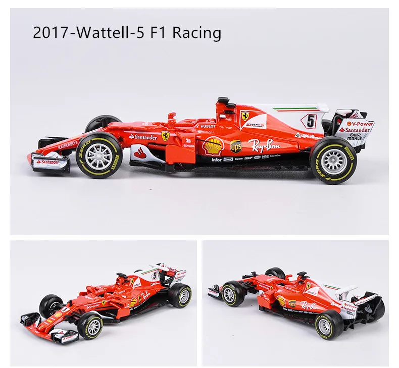 Bburago 1:43 Ferrari Racing F1 5 имитация сплава супер игрушка модель автомобиля для с рулевым колесом управления переднего колеса рулевого управления