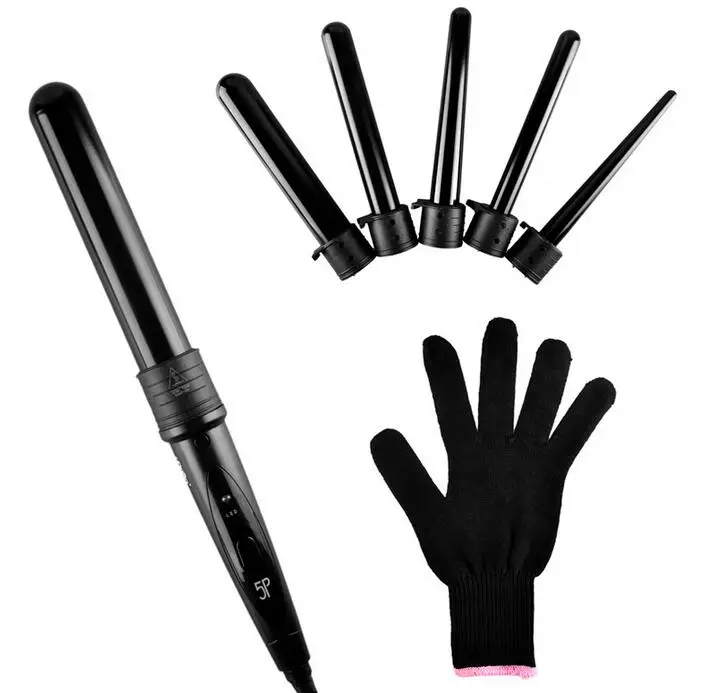 

DODO Pro 5 Part Interchangeable Hair Curling Iron Machine Ceramic Hair Curler Multi-size Roller Heat Resistant Glove Styling Set