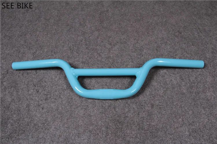 blue Двойной руль BMX из алюминиевого сплава 25,4 мм, детали для велосипеда 520 мм* 25,4 мм* 110 H, высокопрочный руль для велосипеда - Цвет: blue
