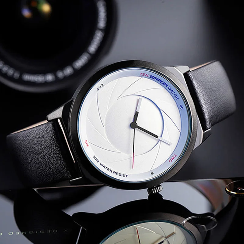 SANDA кварцевые часы Для мужчин Новые творческие спортивные наручные оригинальные