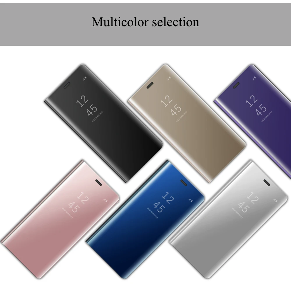 

Note8 Clear View Mirror Flip Case For Samsung Galaxy S9 Note 8 S8 Plus Luxury PU Leather Cover For Samsung S9 Plus Phone Case S9