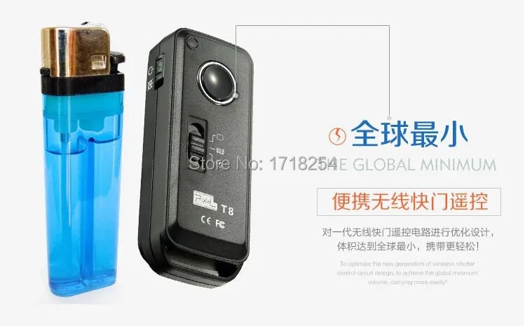 Pixel беспроводной пульт дистанционного управления спуска затвора T8/S2 A58 NEX 3NL A7/ A7R