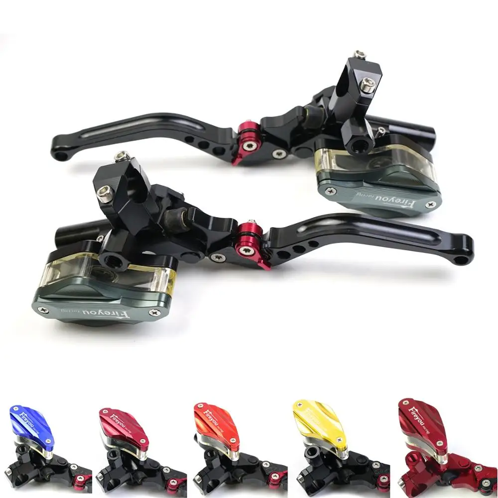 Moto Brake Lever Disc Hydraulic Clutch Cable Line Drum Universal 22mm DOT Reservoir Tank for Yahama MT07 R6 FZ6 Honda CBR | Автомобили и