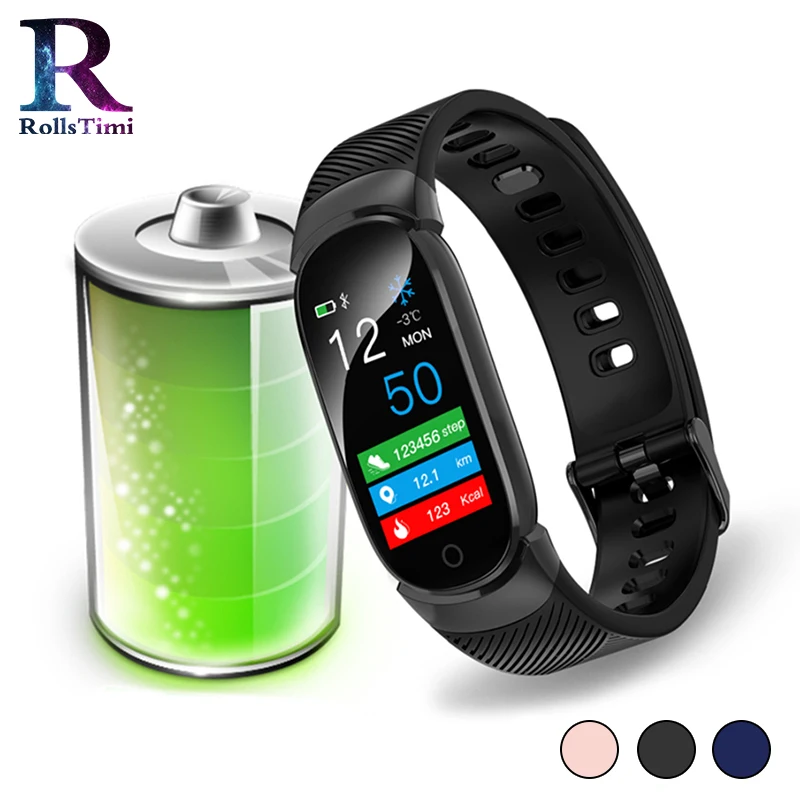 RollsTimi умный Браслет Bluetooth цветной экран Smartband монитор кровяного давления