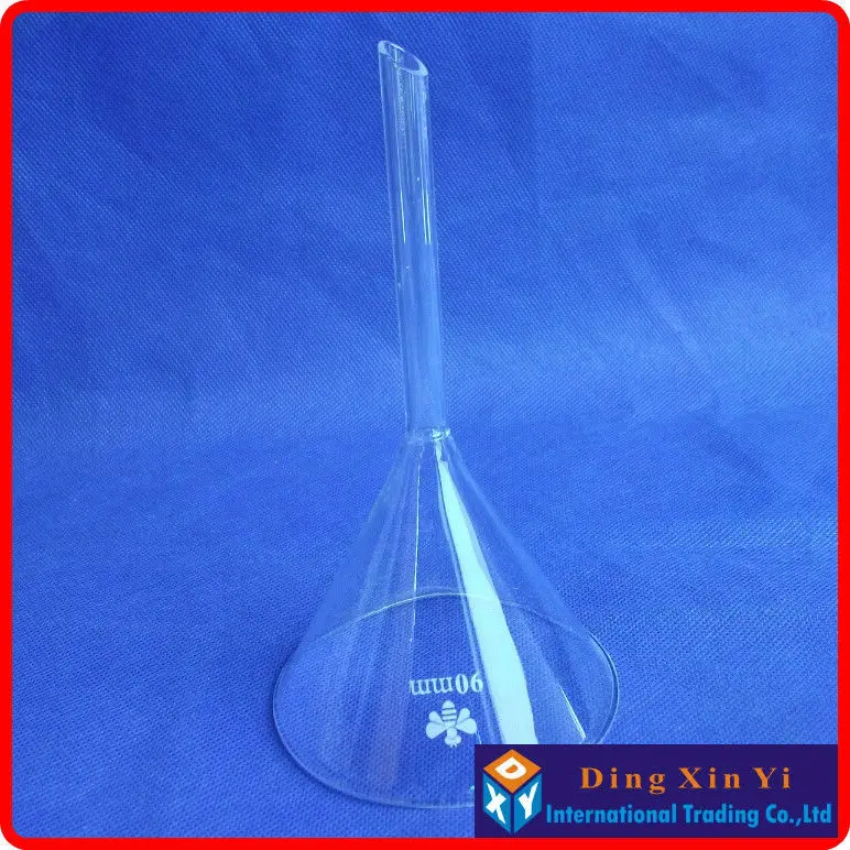 (4 шт./лот) 90 мм воронка лабораторная стеклянная треугольная диаметр мм|glass