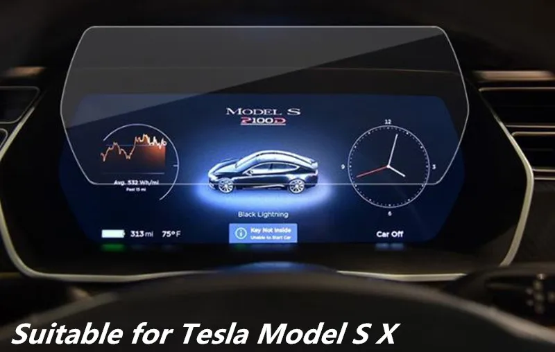 Для Tesla модель S X центральный контроль навигации сенсорный экран gps экран протектор 17 дюймовая панель Защитная пленка приборная панель - Название цвета: Dashboard