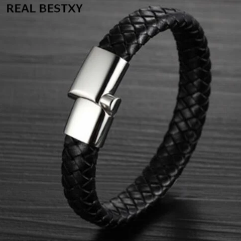 Реальные мужские плетеные браслеты BESTXY с индивидуальным логотипом оплеткой