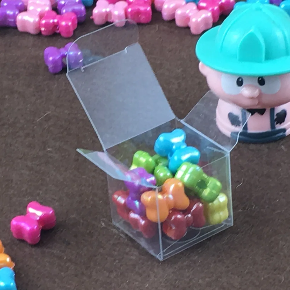 100 шт./лот коробки для кексов прозрачные pvs печенья торта. Бумажные пирожных | Дом и