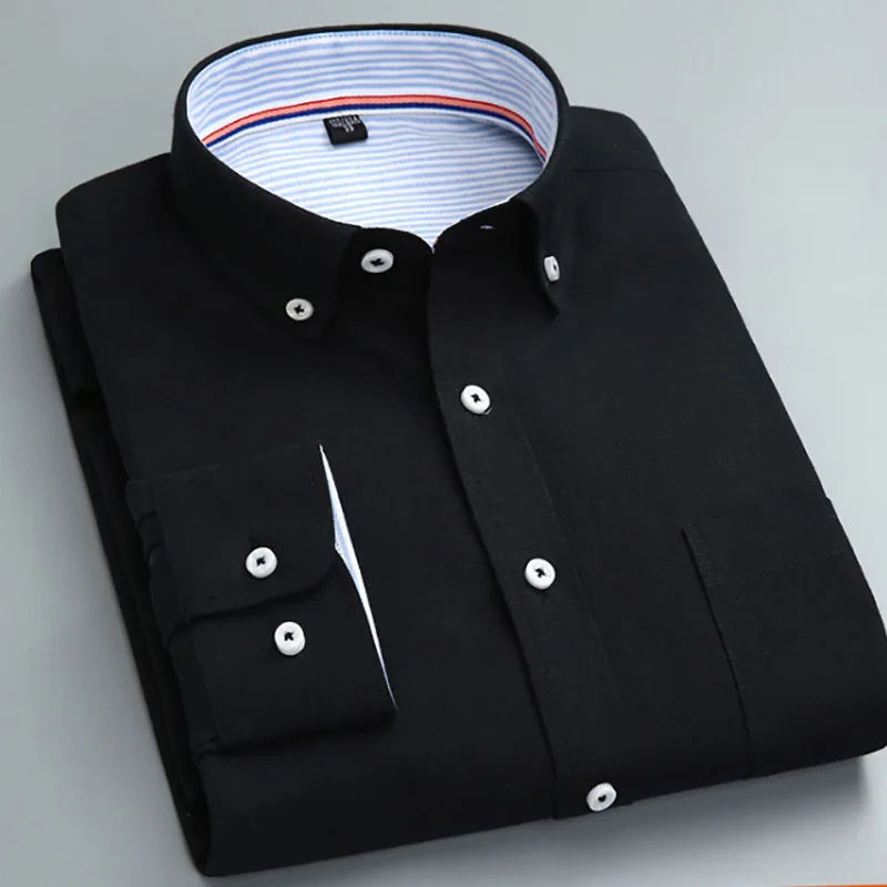 Город класса Для мужчин s повседневные рубашки с длинными рукавами Slim Fit Camisas Para Hombre человек Костюмы высокое качество Для мужчин социальной рубашка Soft 7108 - Цвет: Black 7108-1