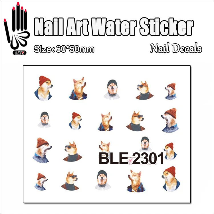 Наклейки для ногтей 1 лист с рисунком собаки | Красота и здоровье