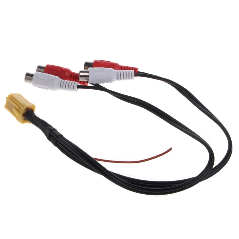 Мини 6 контактный ISO адаптер Aux Line Out 4 chinch кабель RCA разъем для VW Seat Skoda Blaupunkt VDO Audi