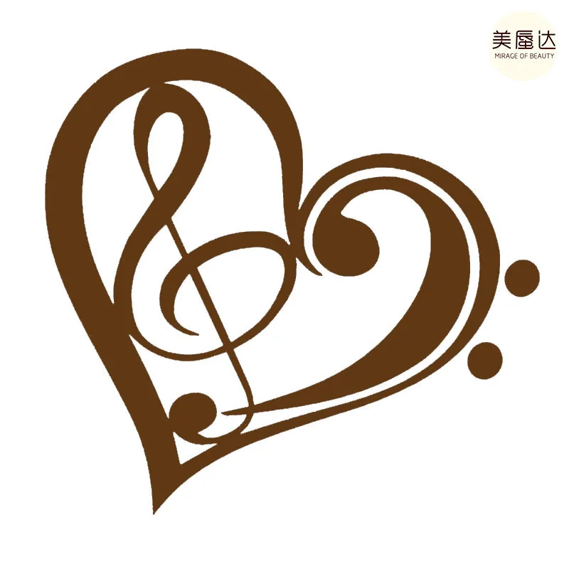 Музыка Примечание сердце музыка влюбленные наклейки автомобиля для автодом