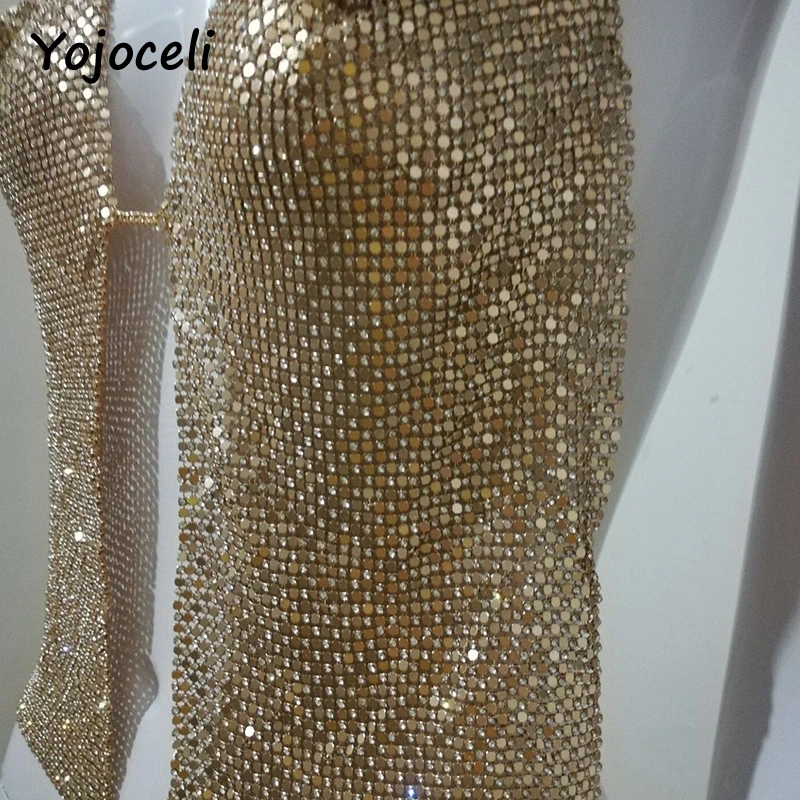 Yojoceli пикантные bling Холтер средства ухода за кожей шеи майка для вечерние женщин