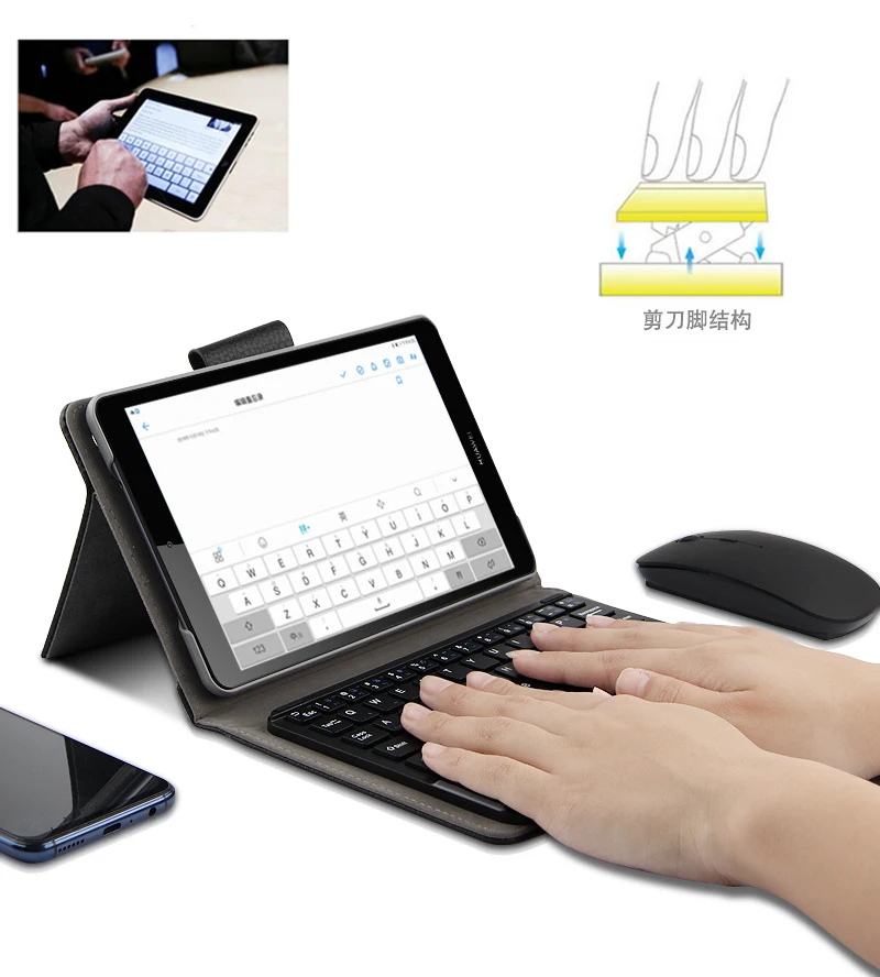 Беспроводная bluetooth-клавиатура для huawei MediaPad M5 Lite 8 JDN2-W09 JDN2-AL00 8,0 дюймов планшетный ПК Защитный чехол из искусственной кожи