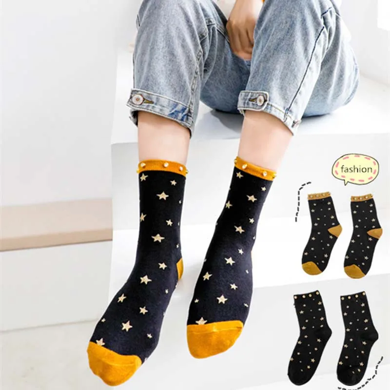 Оригинальные модные блестящие носки в стиле харадзюку женские повседневные