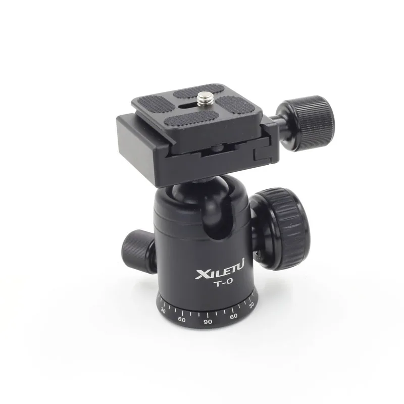 

Hugely popular Xiletu T-0 Portable Light weight Ball Head&Clamp and Mounting Plate For Tripod 1/4' 3/8'Screw For Digital