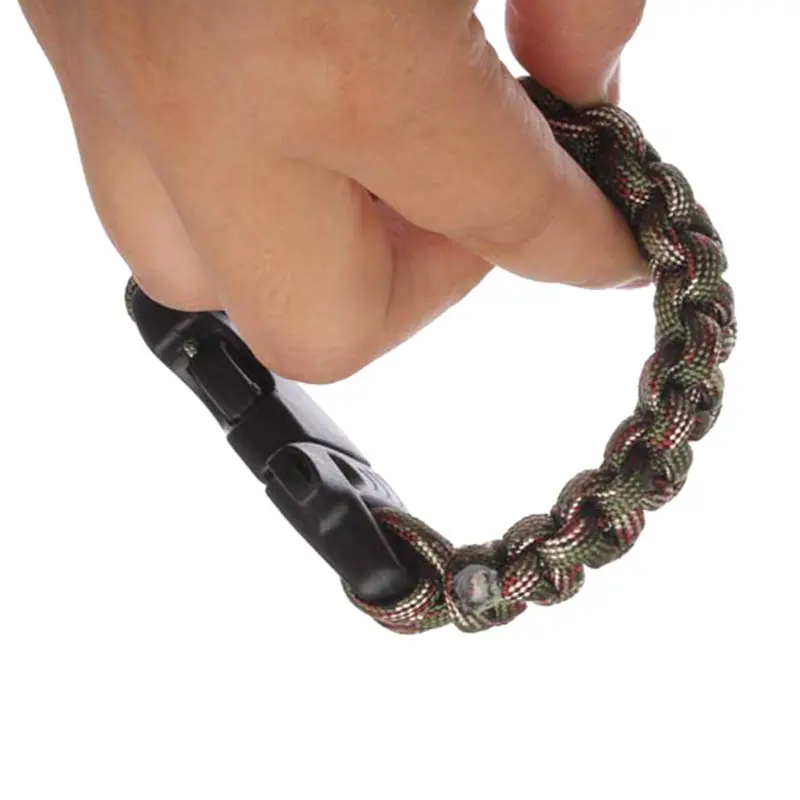 Военный браслет с пряжкой со свистком для выживания на природе набор
