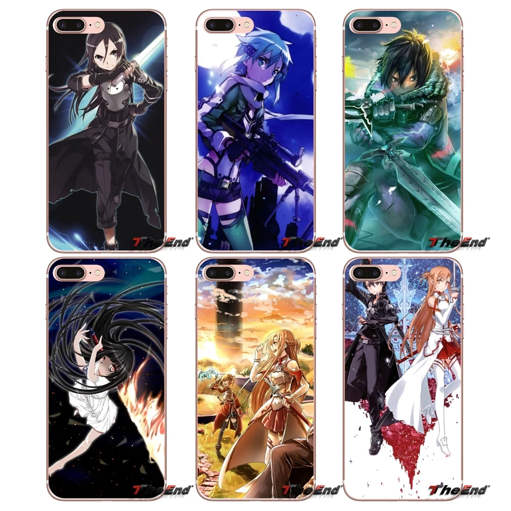 Sword Art Online Аниме для Samsung Galaxy S2 S3 S4 S5 MINI S6 S7 edge S8 S9 Plus Note 2 3 4 5 8 Coque Fundas силиконовый