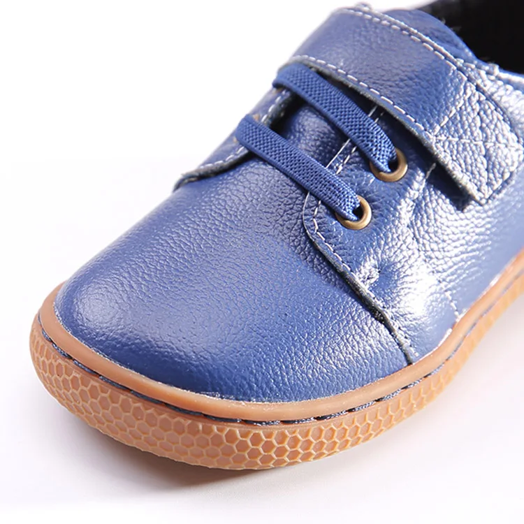 PEKNY BOSA/Брендовая детская кожаная обувь; детская босиком обувь на мягкой подошве для мальчиков; обувь из натуральной кожи; кроссовки для девочек; цвет коричневый, синий