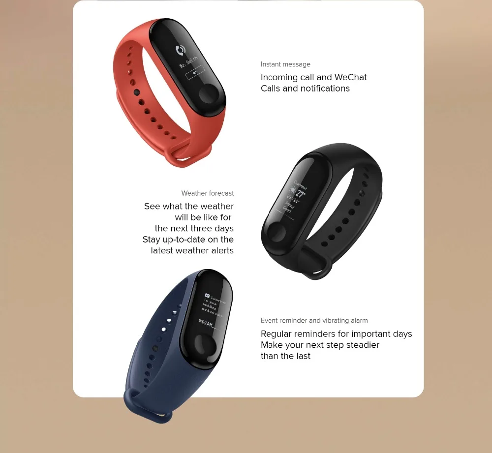 Xiaomi mi Band 3 mi band 3 умный браслет с черным оранжевым синим сенсорным экраном фитнес-трекер для измерения сердечного ритма водонепроницаемый