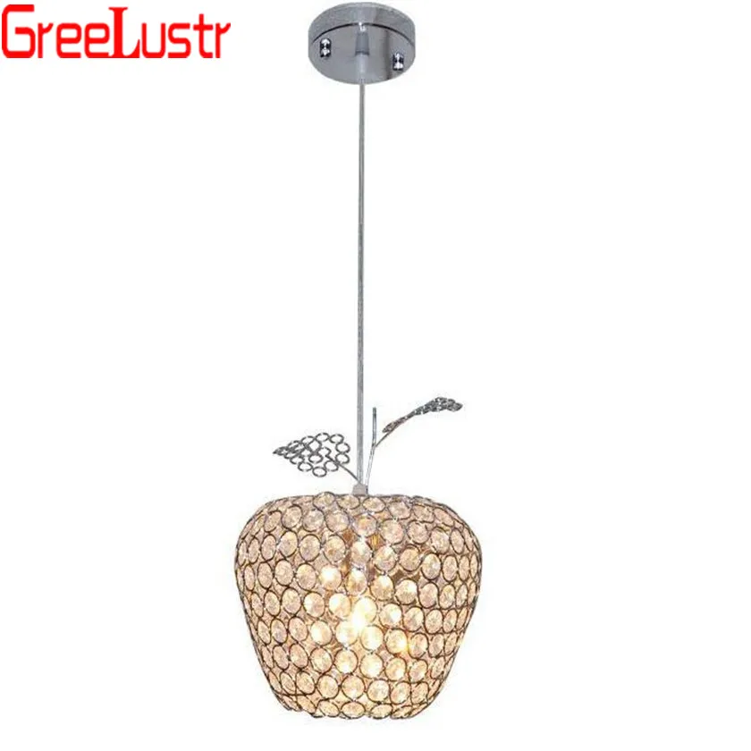 Современные светодиодные лампы из нержавеющей стали Apple Хрустальный подвесной