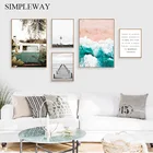 Постер бережной береговой пейзаж, скандинавский пейзаж, настенный художественный принт, Картина на холсте, декоративная картина, скандинавский Декор для дома