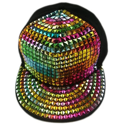 Colorful diamond Новое поступление Классические Бейсбол шляпа с Стразы для мужчин модные плоские края Кепки; женские Вьетнамки с прямым козырьком Bone Aba Reta YY0175 - Цвет: Colorful diamond