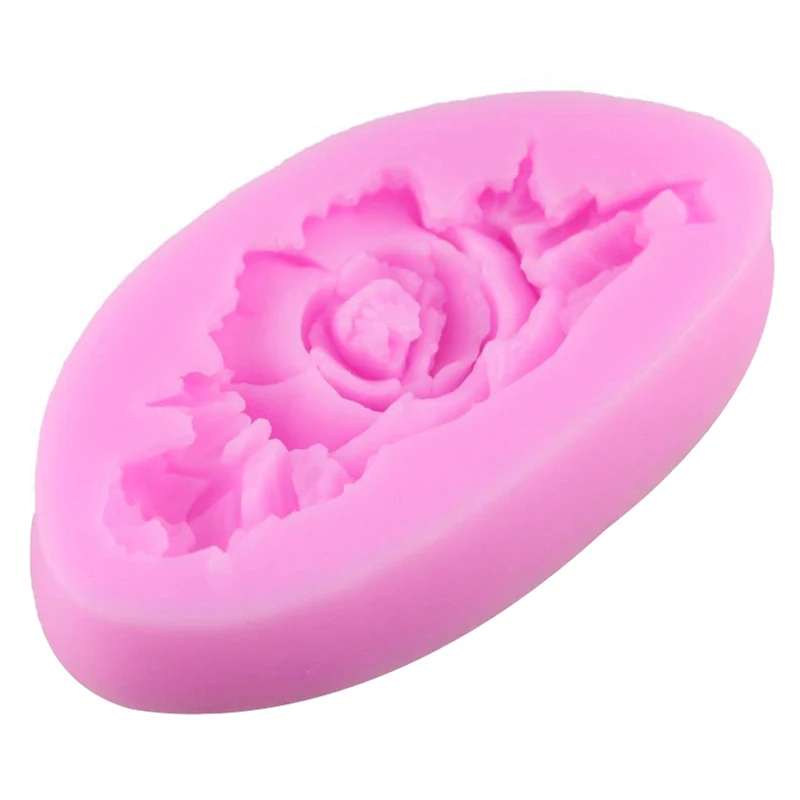 Торт украшая инструменты 3D силиконовая форма в виде цветка розы для