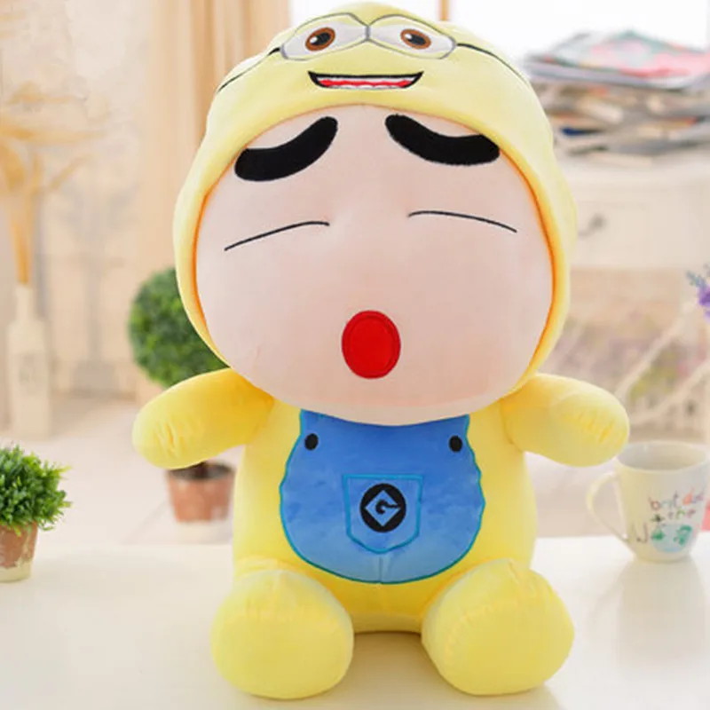 Белый 35 см Высота 0,3 кг Crayon Shin-Chan плюш японского аниме шин-Чан Косплей totoro panda плюшевый милый набитый мягкий кукла детские игрушки - Цвет: Белый