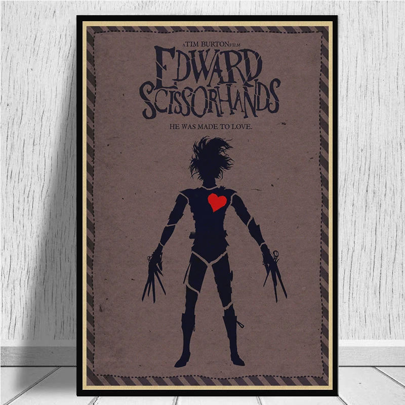 Классическая пленка Эдварда сissorhands плакат крафт-бумага ВИНТАЖНЫЙ ПЛАКАТ бар украшение дома стикер стены